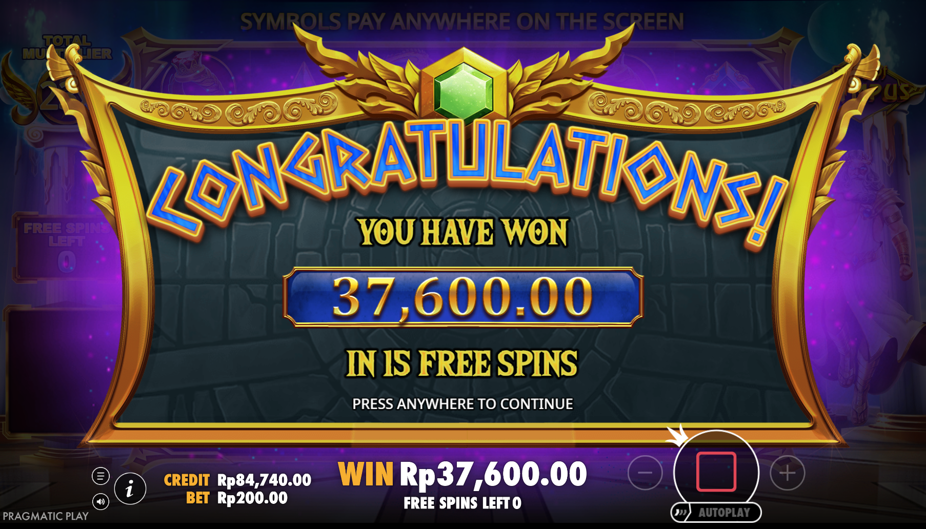Gates of Olympus 1win Indonesia online jackpot game